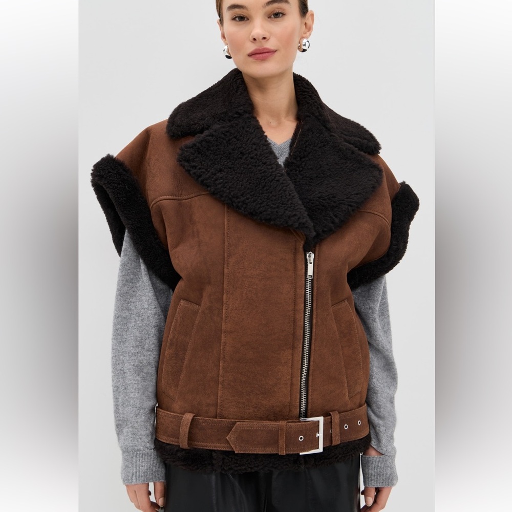 *NEW* HALFBOY Aviator Shearling Vest Brown S

Made in Italy